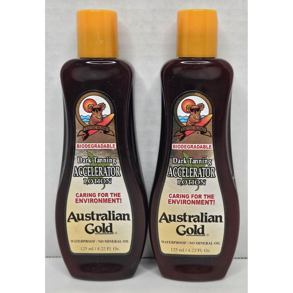 Australian Gold BRONZE ACCELERATOR Dark Bronzer Tanning Lotion Travel Size Lot 2
